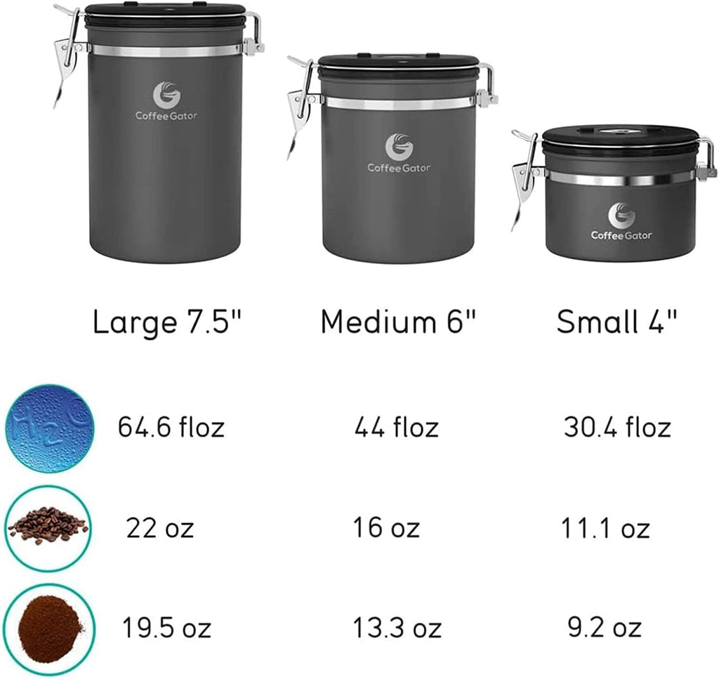 Canister, 11oz Airtight Stainless Steel Container