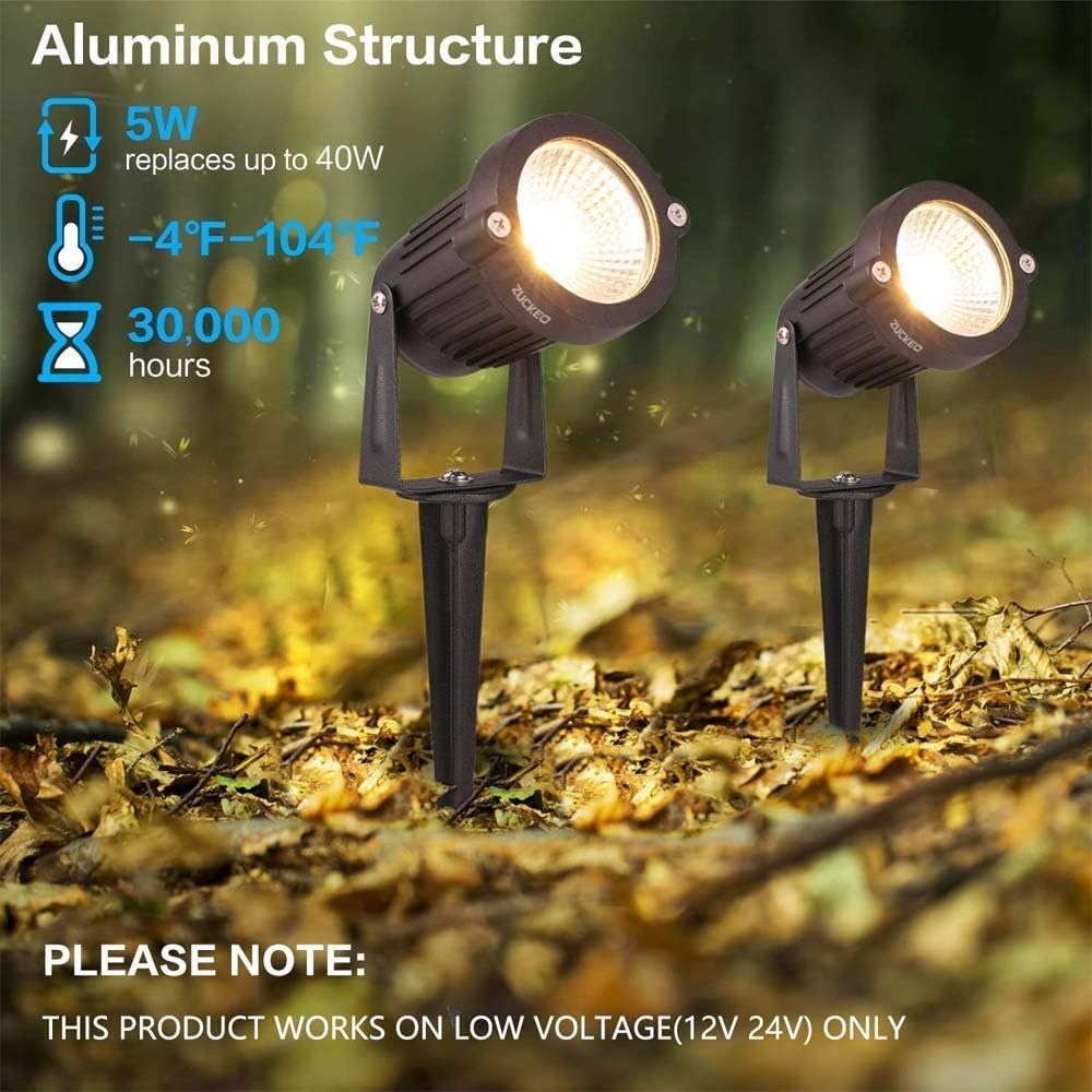 Low Voltage Landscape Lights 5W LED Landscape Lighting 12V 24V Outdoor Spotlights Waterproof Garden Decorative