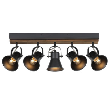 Track Light Fixtures, Adjustable Ceiling/Wall Mount Spotlight, Industrial Black Kitchen Track Lighting