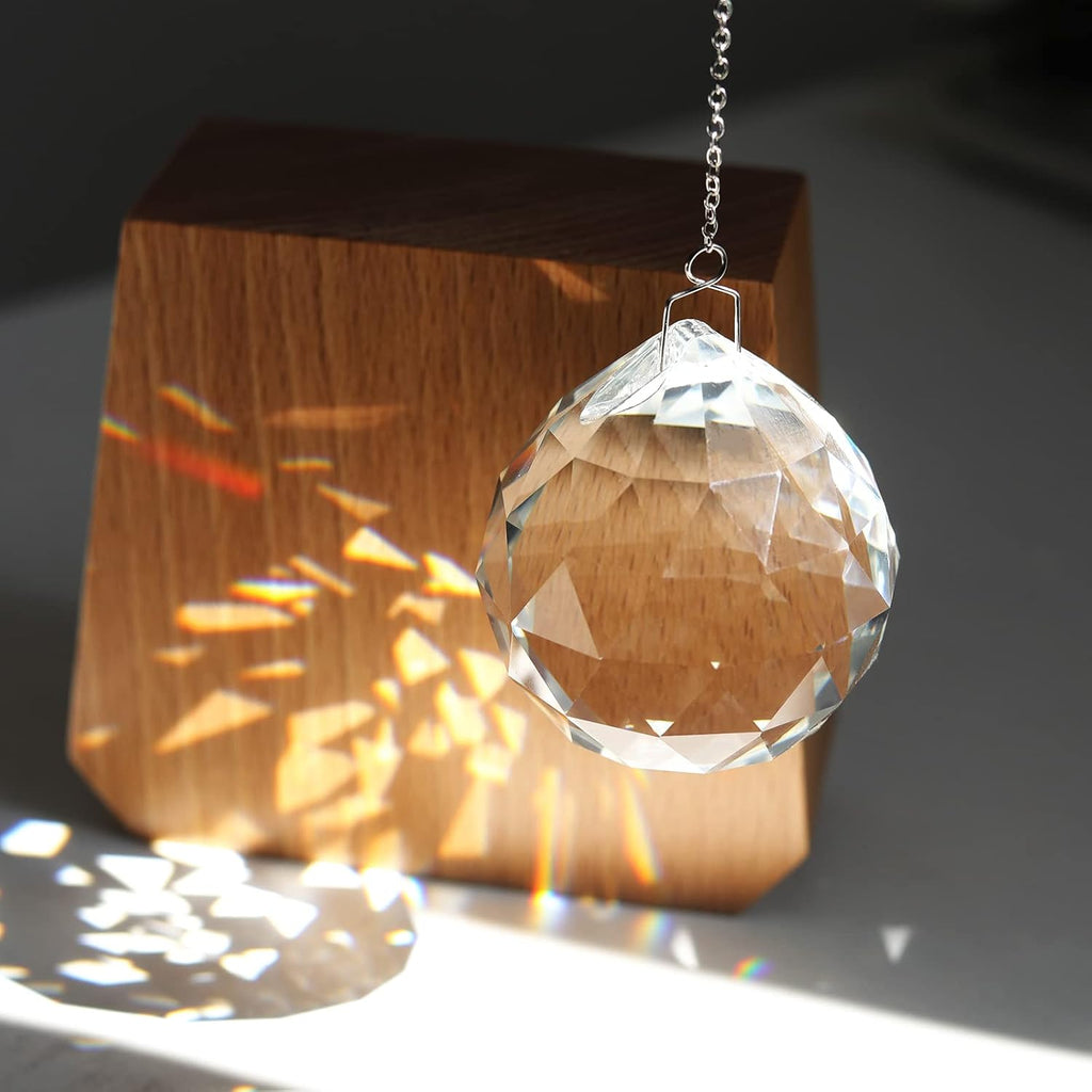40mm Hanging Crystals for Windows Crystals Suncatcher Rainbow Maker Crystal Glass Ball Pendant for Hanging Clear Pack