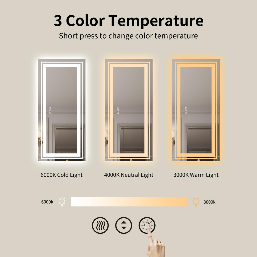 72" x 36" LED Bathroom Mirror with Light