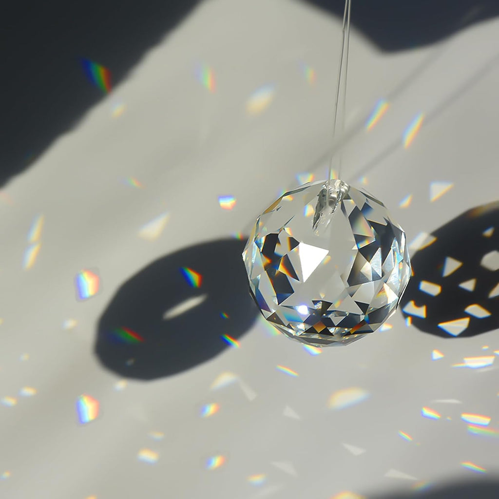 20mm Clear Crystal Ball Prism Sun Shine Catcher Rainbow Pendants Maker, Hanging Crystals Prisms for Windows