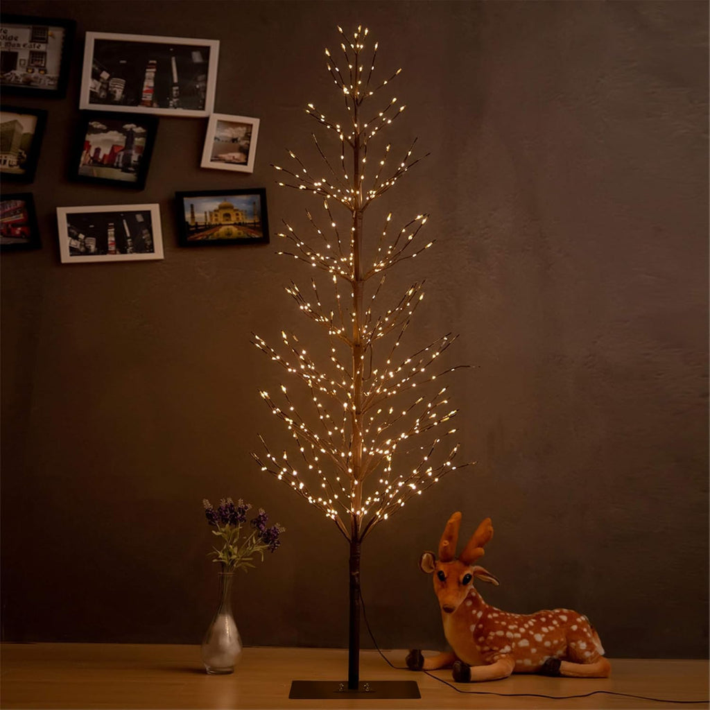 LED Tree Light 5ft 518L Warm White Artificial Tree Decoration Indoor Outdoor Home Festival Party Wedding
