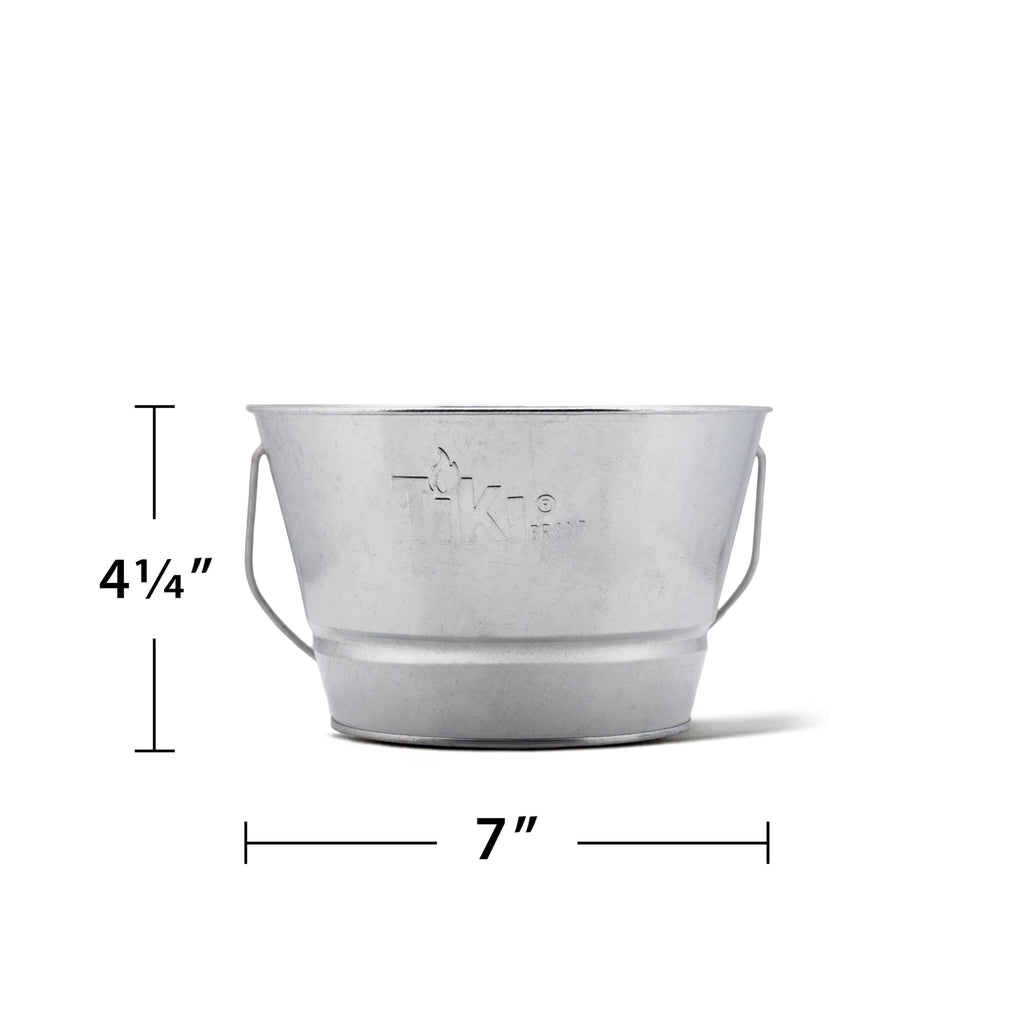 Citronella Candle Bucket for Outdoors, Triple-Wick Galvanized Metal