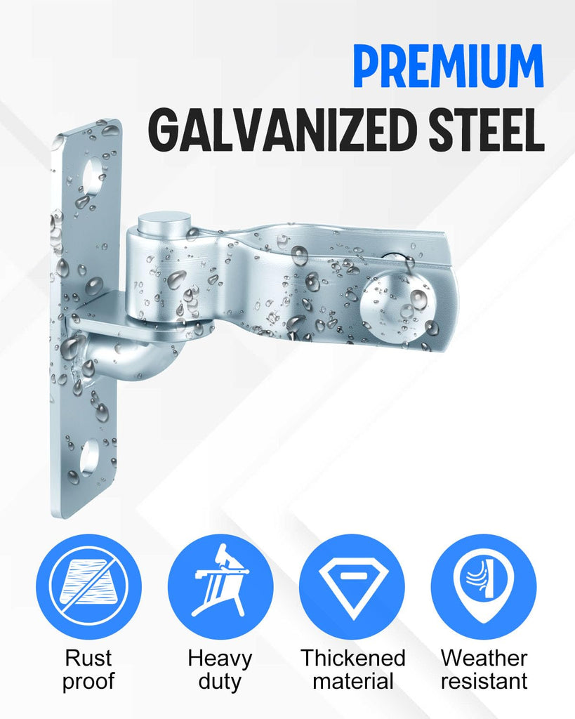 4 Pair 1-3/8'' Wall Mount Gate Hinge Heavy Duty, Screws Included