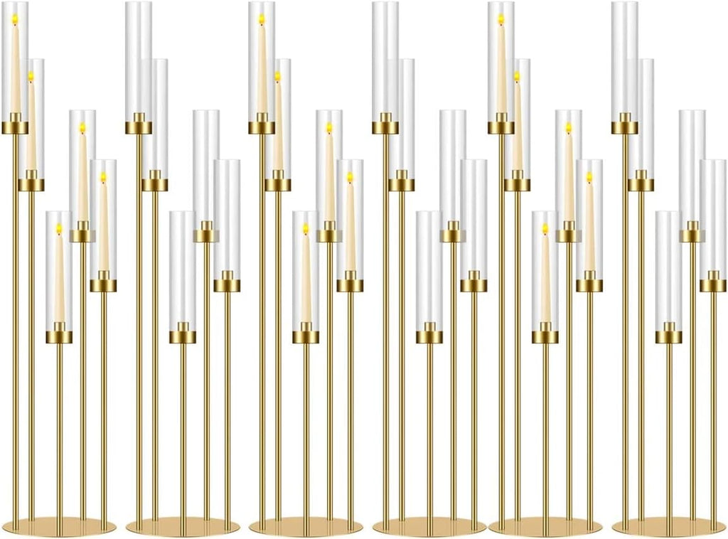 42.5in Gold Candle Holders for Table Centerpiece Candelabra Candlestick Holders Decor Wedding Centerpiece Table