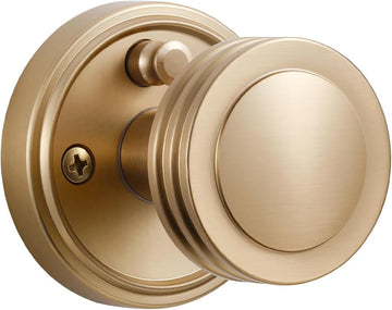 1 Pack Champagne Bronze Door Knob Privacy Door Knobs Door Handle Interior Door Knobs with Lock Zinc Alloy