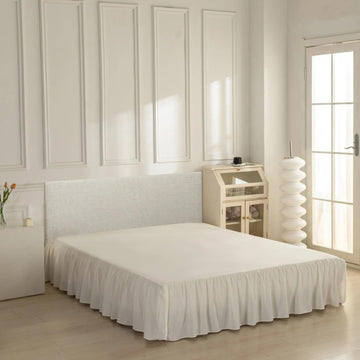 Bed Skirt Queen Size Ruffled Bed Skirt, 14'' Queen Dust Ruffle Bed Skirts | With Split Corners, Dust Ruffle with