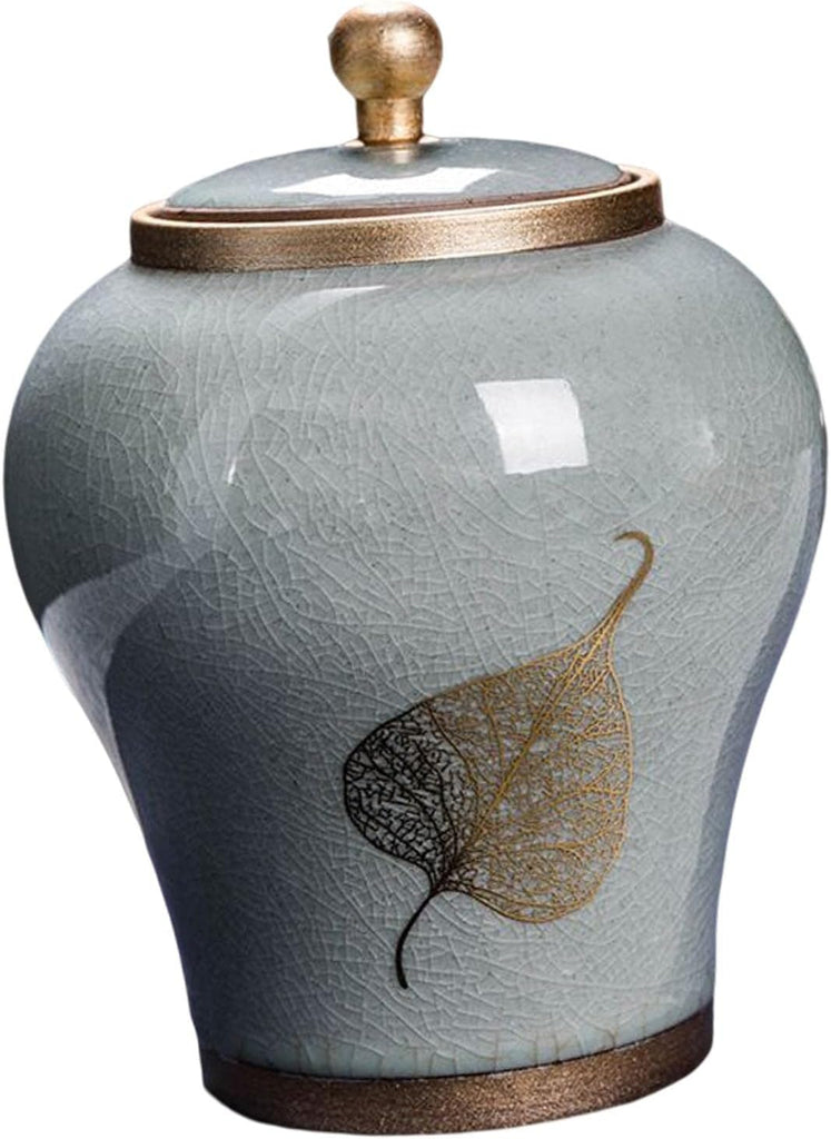 Ceramic Ginger Jar Porcelain Flower Pot Storage Canister Decorative Bud Vase Home Accessory Suitable for Living Space