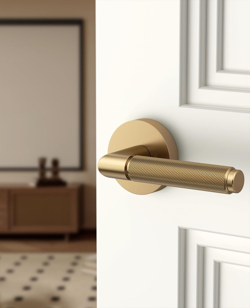 6 Pack Champagne Bronze Passage Interior Door Handles