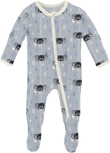 Baby & Toddler Zipper Footie - Ultra-Soft Viscose from Bamboo Pajamas with Flip Paws & Grips