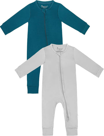 Baby Romper Boys Girls Bamboo Pajamas Way Zipper Footless Unisex Long Sleeve Sleepers Sleep and Play
