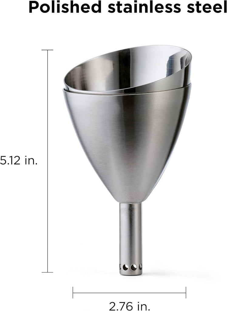 Wine Aerator Shower Funnel with Sediment Strainer, Stainless Steel