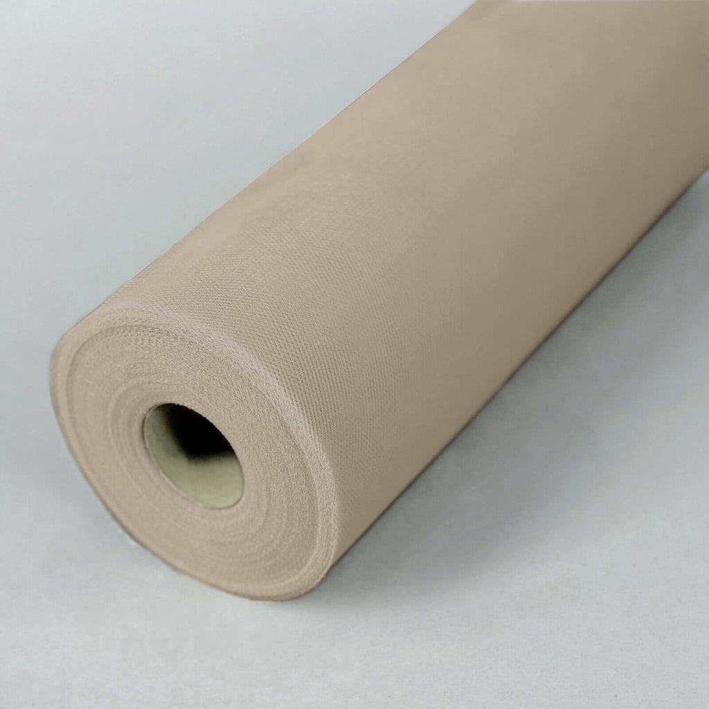 12" x 300 ft Wedding Tulle Roll Fabric for Wedding Party Banquet Event Baby Shower Favors DIY Decorations - Taupe