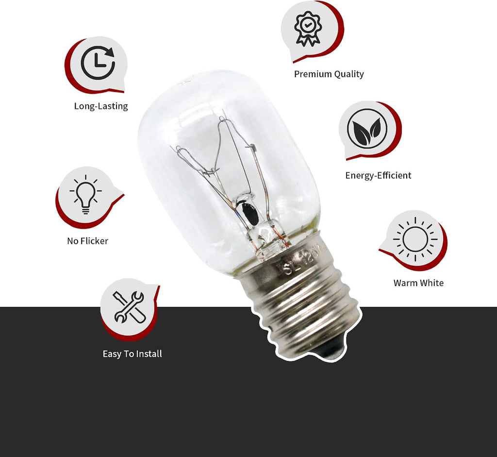 Bulb 40W 125V Microwave Oven Light, Microwave Light Bulbs Under Hood 40 Watt Appliance Bulb Fit for Refrigerator