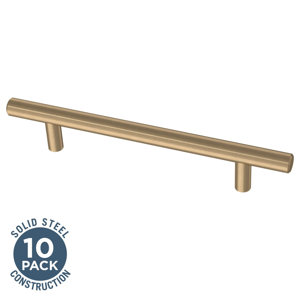 ) - Champagne Bronze Cabinet Handles, 5-1/16 Inch Hole Center, Modern Pulls for Drawers, Kitchen Cabinet Door