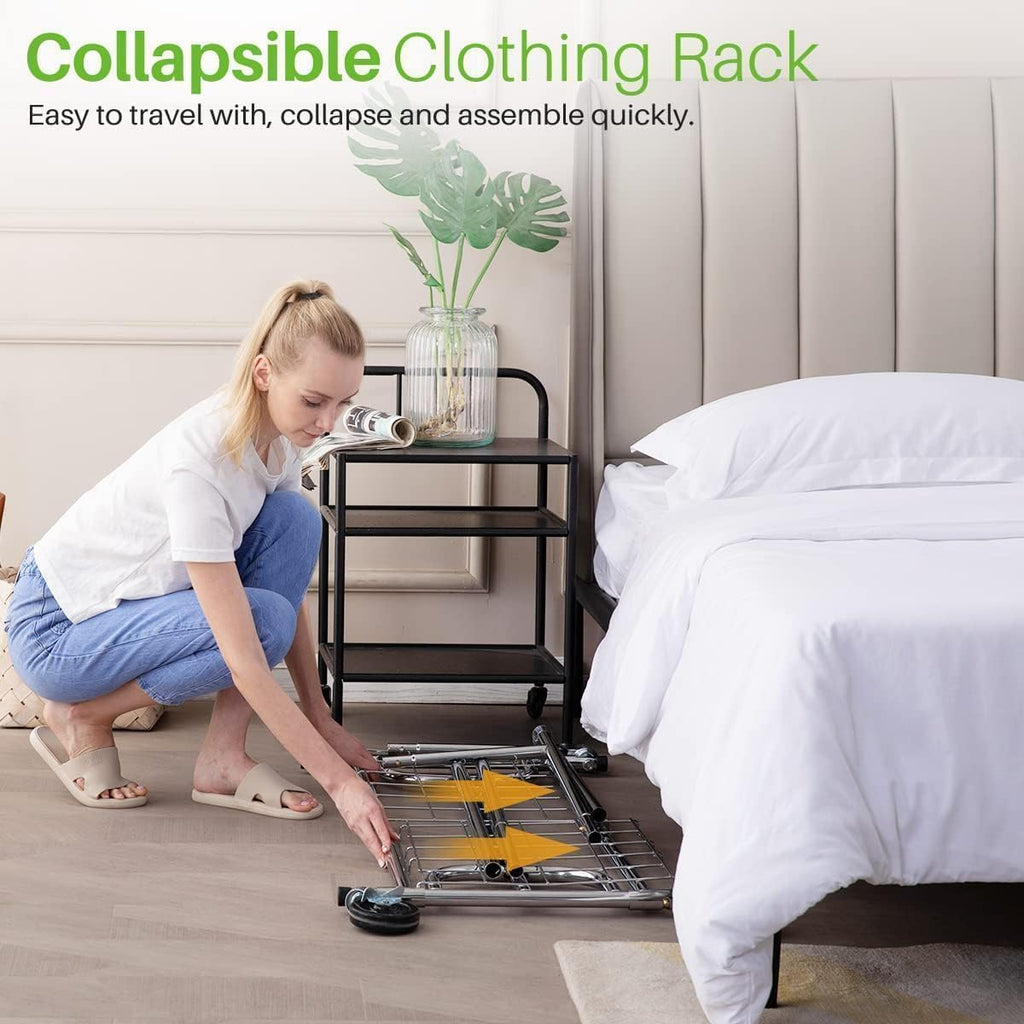 Clothes Rack Collapsible Clothing Rack Capacity 525LBS White