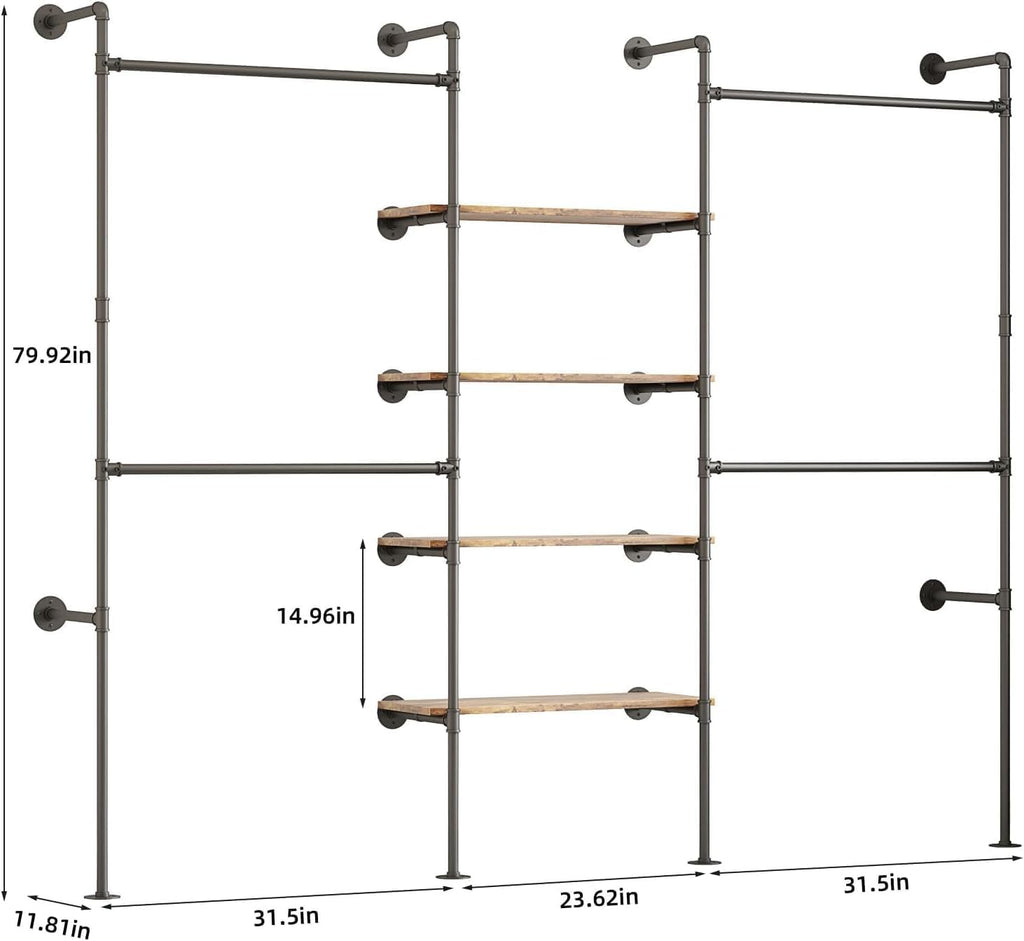 Industrial Pipe Clothing Rack
