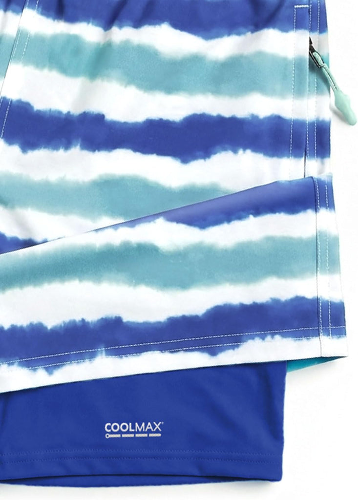 Boys Swim Trunks with Compression Liner, Quick Dry Swim Shorts