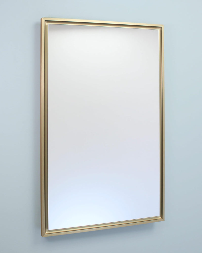 16x26 Parker Metro Metal Framed Rectangle Recessed Bathroom Medicine Cabinet, Floating Mirror, 14x24 in-Wall Opening