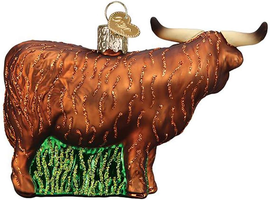 Ornaments Highland Cow Glass Blown Ornaments