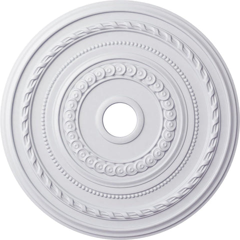 Cole Ceiling Medallion, 25 3/8"OD x 3 3/8"ID x 1 3/8"P (Fits Canopies up to 9 1/8"), Factory Primed