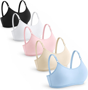 Girl's Training Bra Cotton Spaghetti Strap Adjustable Sport Underwear