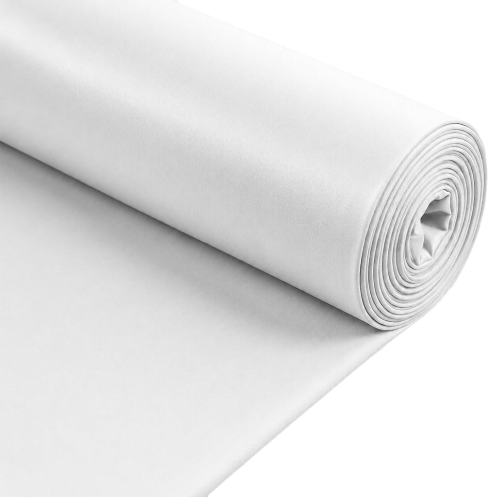 6 Yards White Blackout Fabric 110 Inch Wide Triple-Layer Cloth
