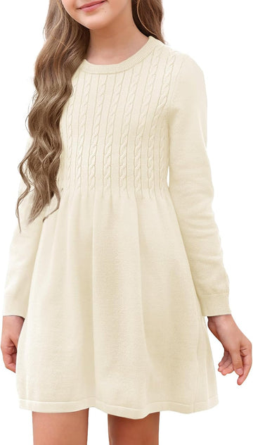Girls Sweater Dress Kids Fall Winter Kintted Dresses