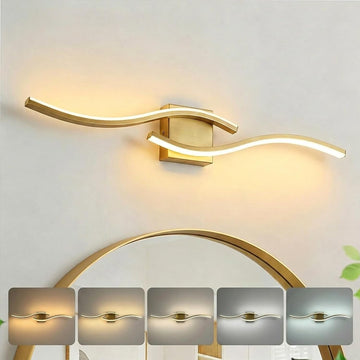 Vanity Light , 31.6 Inch Gold LED Dimmable | Bathroom Lights Fixture Over Mirror, 5CCT Adjustable Color Temperatures