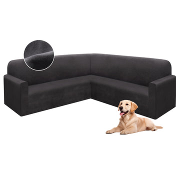 Corner Sectional Couch Covers Velvet Stretch L Shape Sofa Cover Soft Thick Sectional Slipcovers Set U Shaped Living