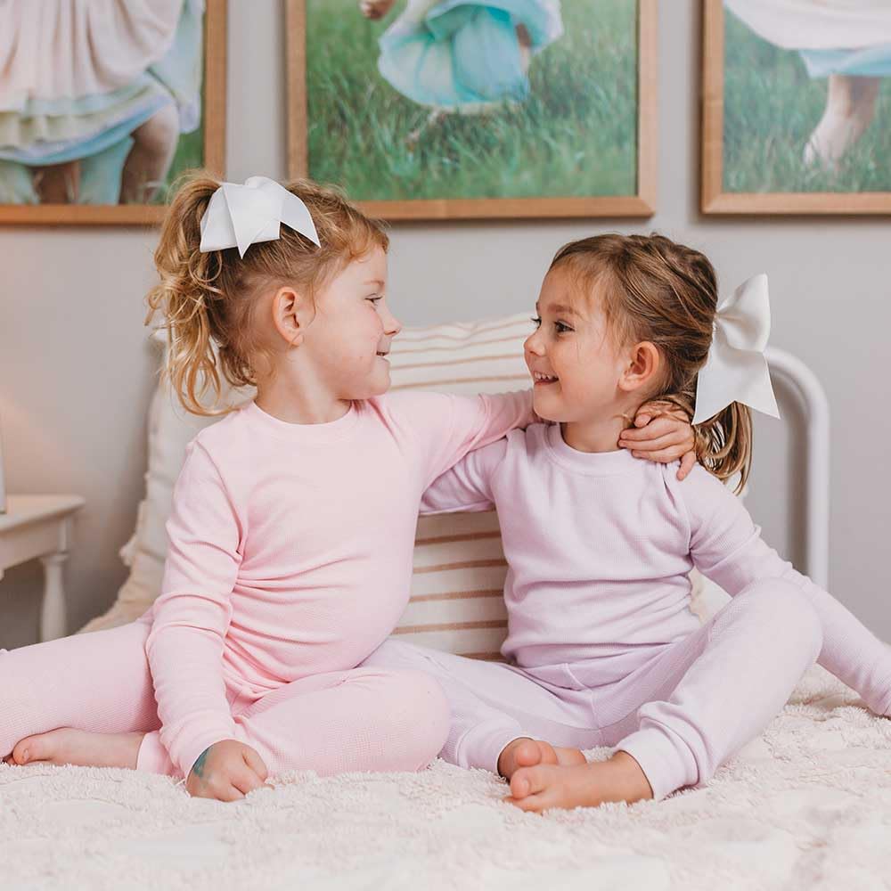 Made in USA Baby Girls Thermal Underwear Set Perfect for Sensitive Skin SPD Sensory Friendly Base Layer Thermal Wear