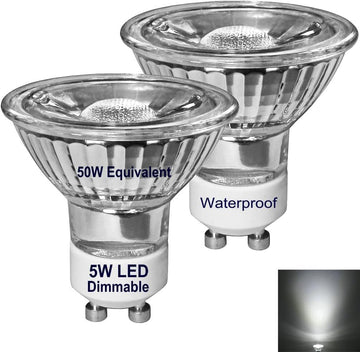 Dimmable 5W GU10 LED Light Bulbs,Daylight 5000K,Range Hood Stove Light&Kitchen Light&Recessed Track Light&Indoor