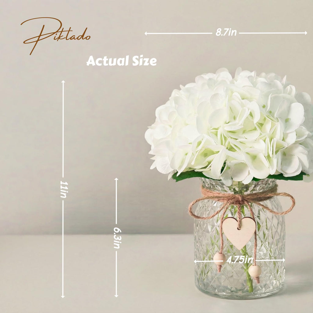 Artificial in Vase Silk Fake with Glass Vase Bohemian & Ins Style Faux with Glass Bottle Set Bathroom Decoration