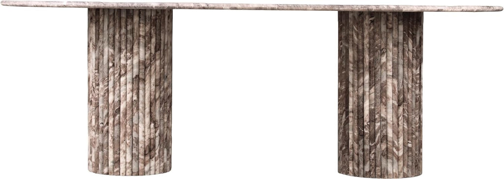 Messina Brown Marble Dining Table