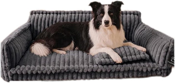 Orthopedic Dog Couch, Fluffy Pet Sofa Bed, Washable Cover