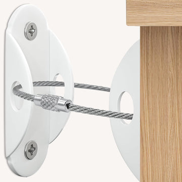 Furniture Anchors (16 Pack) for Baby Proofing, Anti Tip Furniture Anchor Securing 420lbs Tension Earthquake Resistant