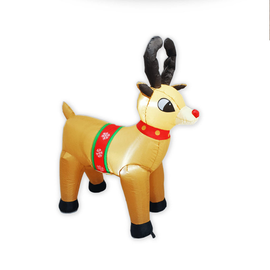 4 Feet Christmas Inflatable Deer Decorations, Christmas Inflatable Reindeer Decor Lighted Blow Up Christmas Outdoor
