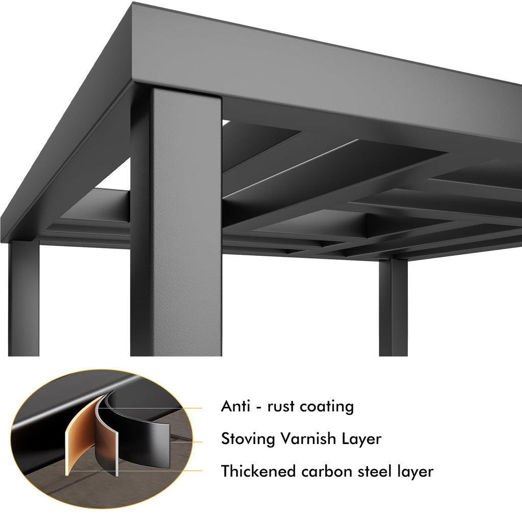 Plant Stand Indoor Outdoor, 2-Pack 18 Inch Heavy Duty Plant Stands Riser Metal Pedestal Stand for Large Flower Pot