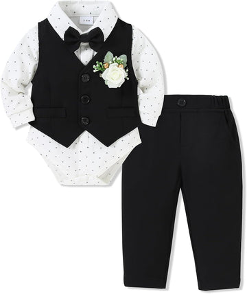 Baby Boy Baptism Outfit Suit Set Christening Formal