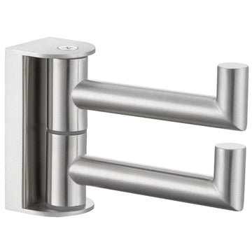 Double Swivel Towel Hook, Brushed Nickel, 304 Stainless Steel
