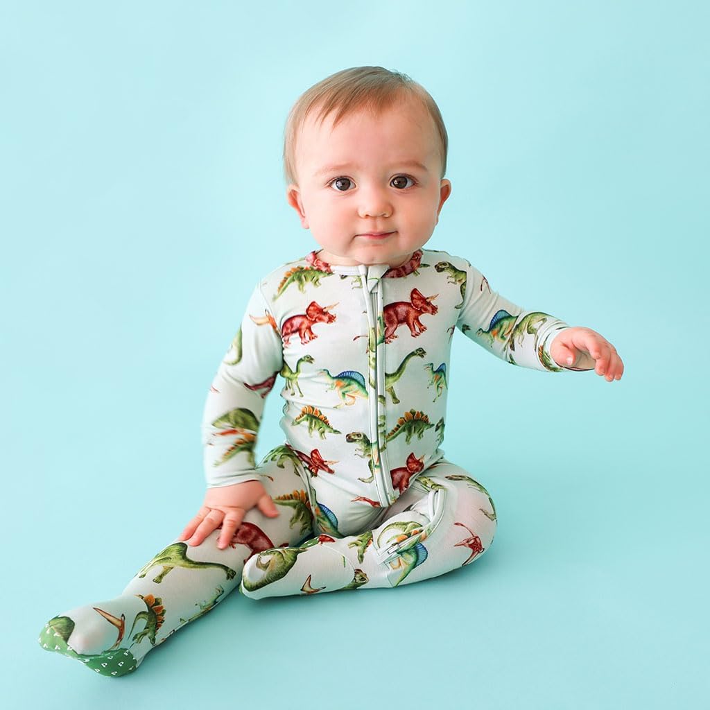 Baby Boy Footie Pajamas - Soft Viscose Made from Bamboo 2 Way Zipper Sleepers & Onesies with Non-Slip Grips
