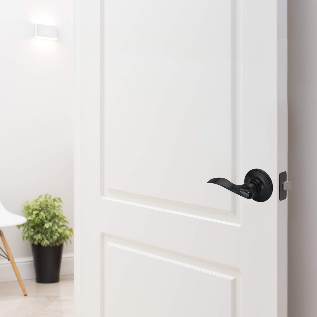 Springdale Privacy Door Lever, Matte Black