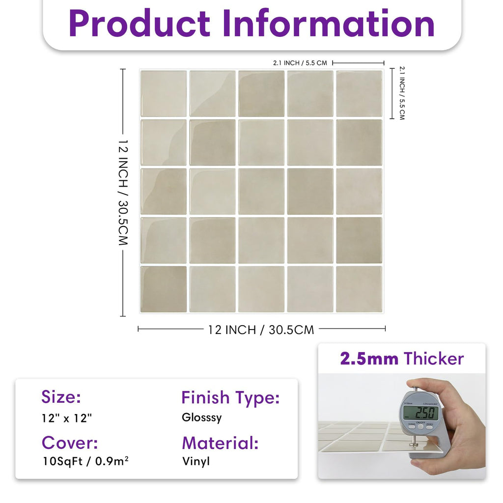 Thicker 3D Backsplash Tiles Peel and Stick for Modern Wall Decor