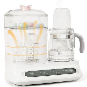 Baby Bottle Warmer & Steamer, 44oz Formula Kettle with Drying & Steam, Multi-Function Bottle Warmer for Breastmilk