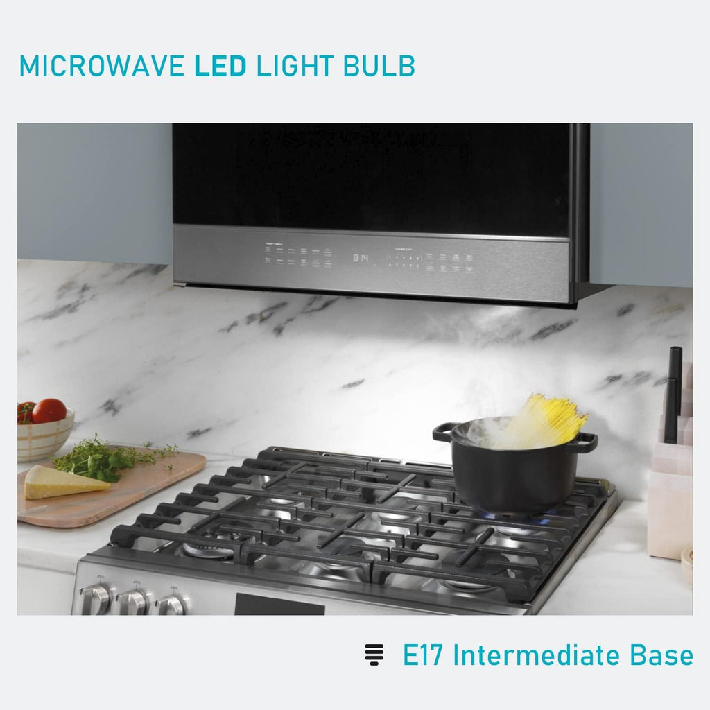 LED Microwave Light Bulbs Under Hood 40W Equivalent, E17 LED Bulb Dimmable for Range Hood, 3W 380 Lumens, LED
