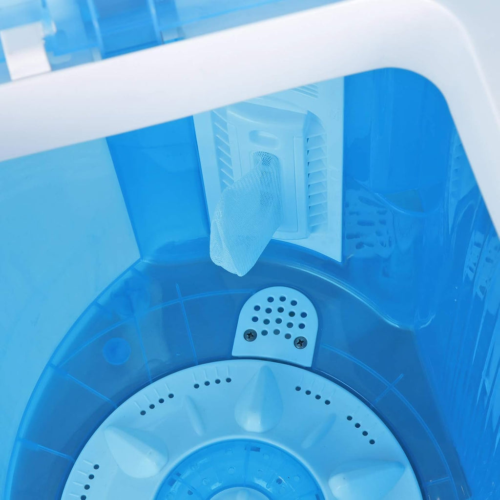 Portable Washer Compact Twin Tub 9.9 LB Mini Top Load Washing Machine Washer/Spinner w/ 6.57 FT Inlet Hose