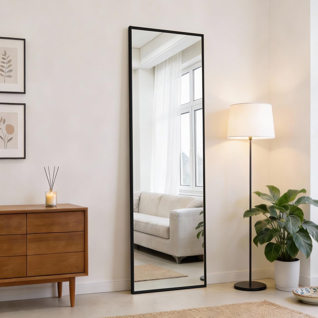 Full Length Mirror Over the Door, 47"x14" Wall Mount Mirror