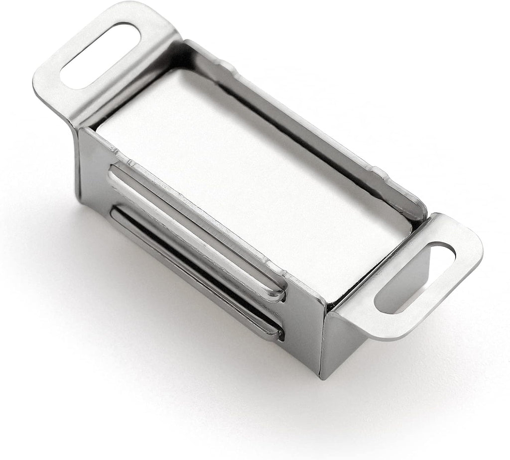 4 Pack Silver Magnetic Door Catch, Brushed Satin Nickel Cabinet Magnets, Strong Magnetic Catch Latch Cabinets, Drawers