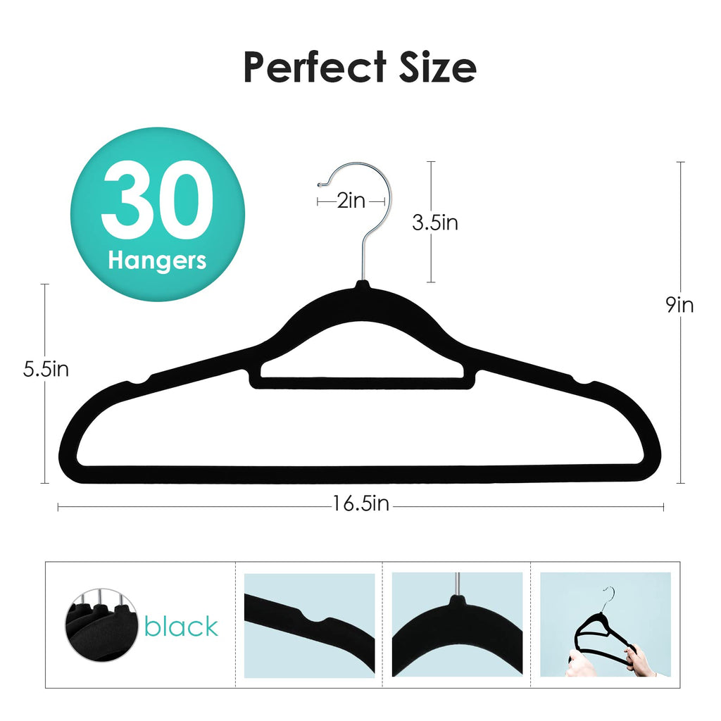 Velvet Hangers Non Slip Felt Hangers, Velvet Clothes Hangers Space Saving